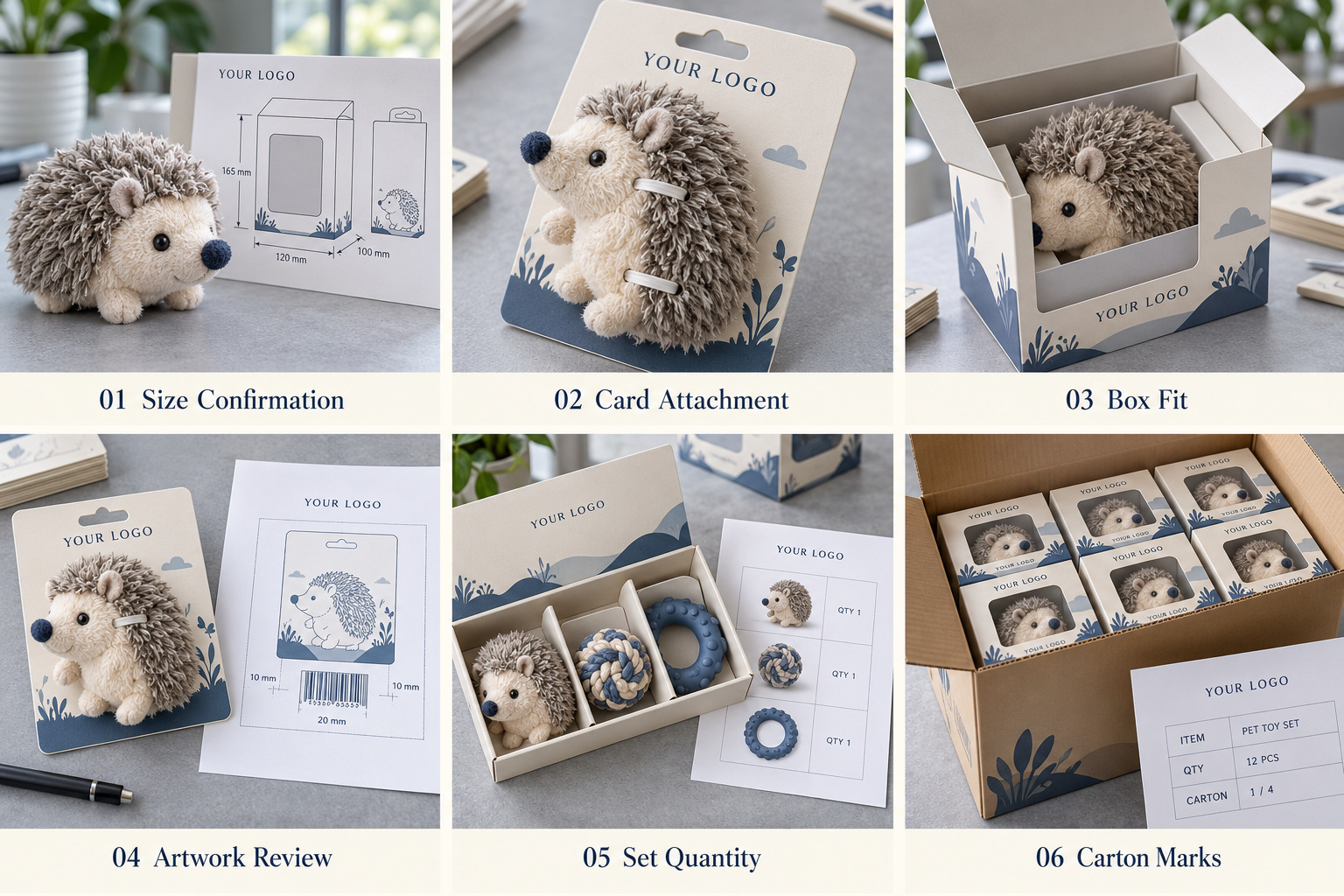 Custom pet toy packaging fit and artwork review