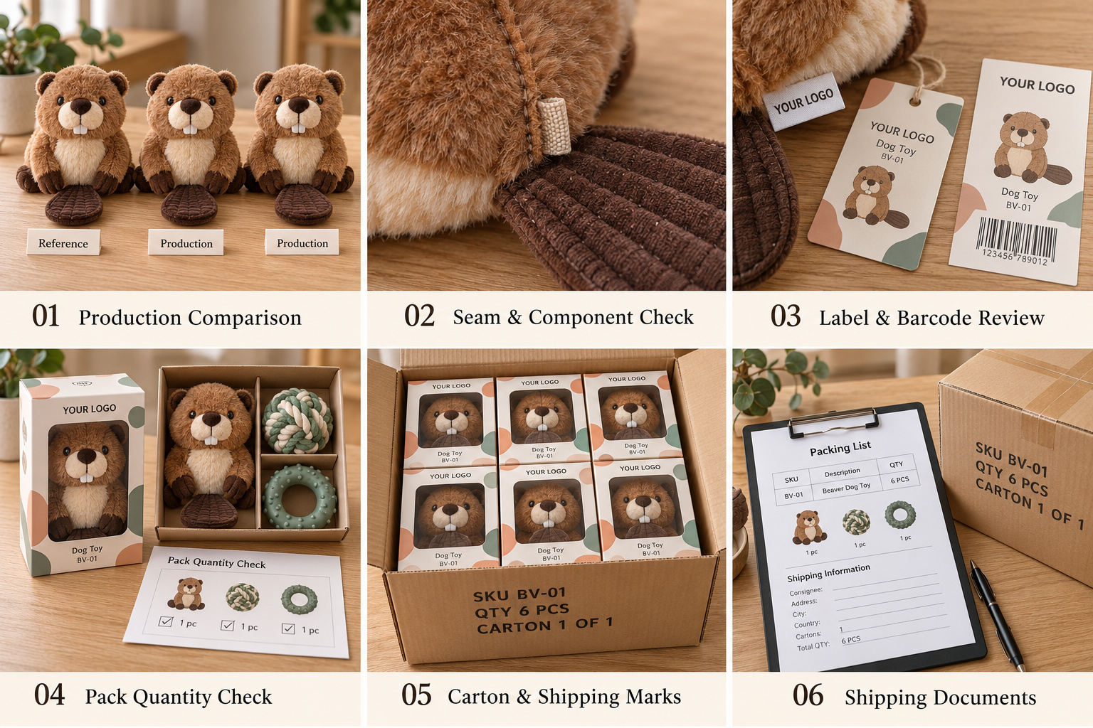 Pet toy OEM production and packing confirmation