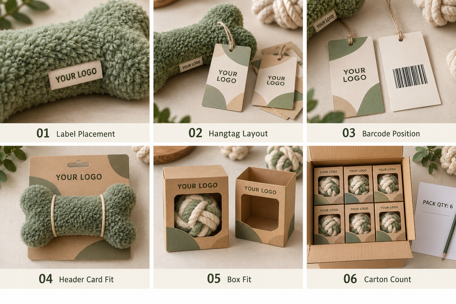 Private label pet toy branding and packaging checks